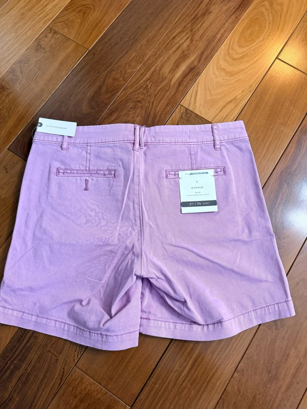 Anthropologie Lilac Cotton Chino Bermuda Shorts - Picture 5 of 5
